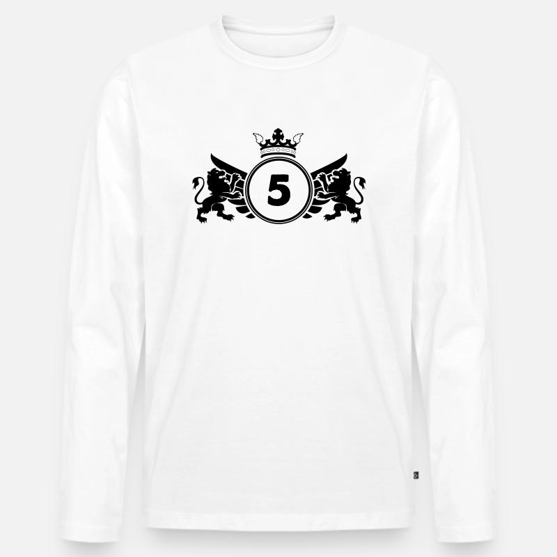 wappen 5 - Männer Premium Bio Langarmshirt - Weiß