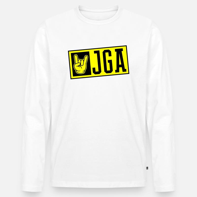 Jga Junggesellenabschied - Männer Premium Bio Langarmshirt - Weiß
