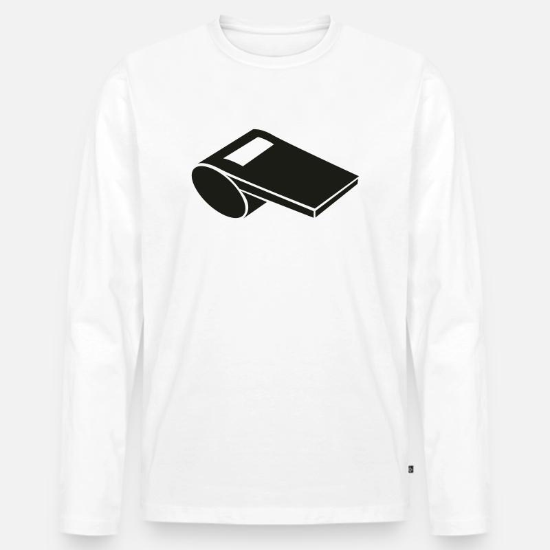 Pfeife - Männer Premium Bio Langarmshirt - Weiß