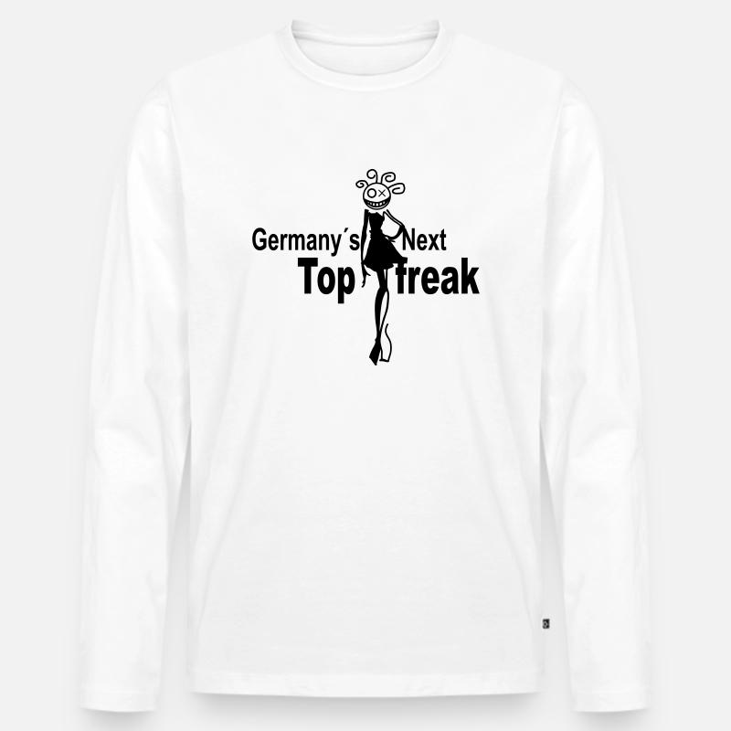 germany next top freak - Männer Premium Bio Langarmshirt - Weiß