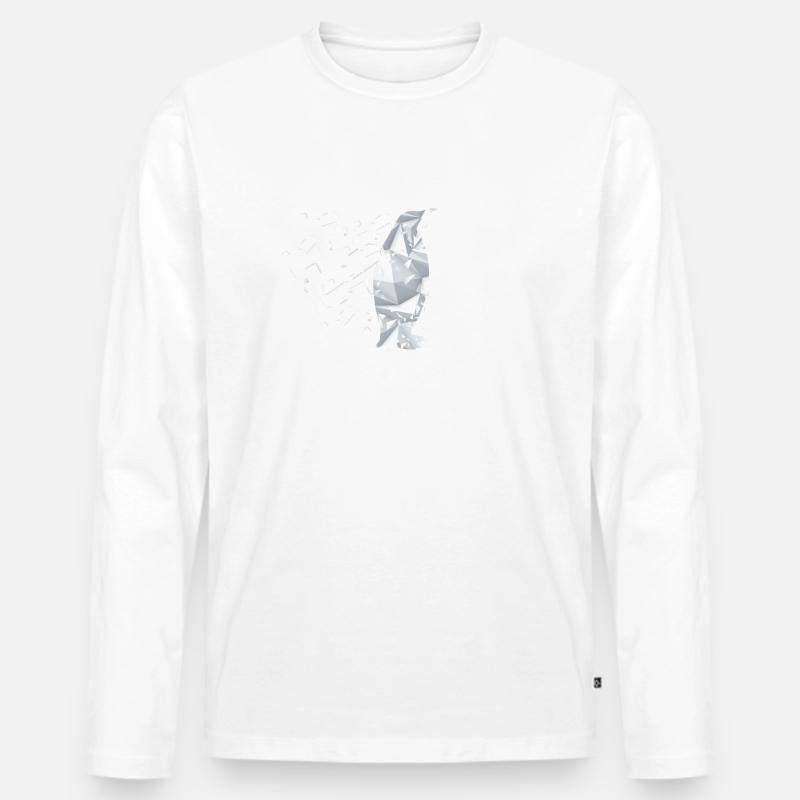 Pinguin Design - Männer Premium Bio Langarmshirt - undefined