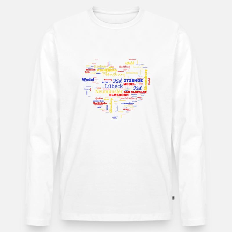 Schleswig Holstein Städte Geschenk - Männer Premium Bio Langarmshirt - undefined