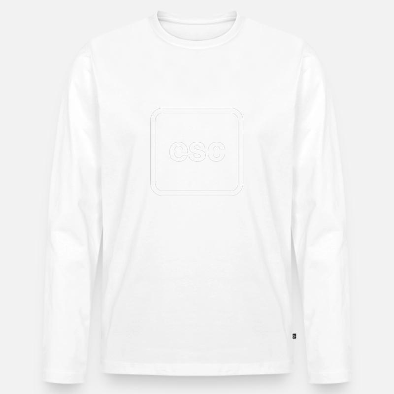 Nerd Esc Motiv - Männer Premium Bio Langarmshirt - undefined