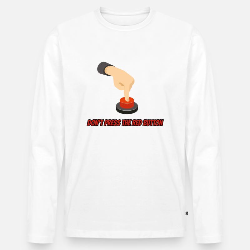 Don't Press the Red Button - Männer Premium Bio Langarmshirt - undefined