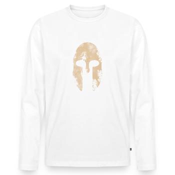 Sparta König Leonidas Xerxes - Männer Premium Bio Langarmshirt - Weiß - Vorne - Nico (187cm)