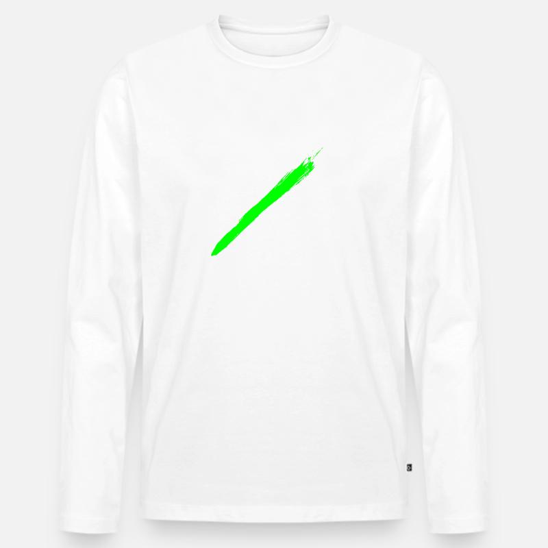 Pennello verde - Maglia a manica lunga ecologica premium da uomo - undefined
