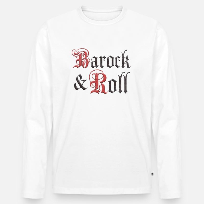Barock & Roll - Männer Premium Bio Langarmshirt - Weiß