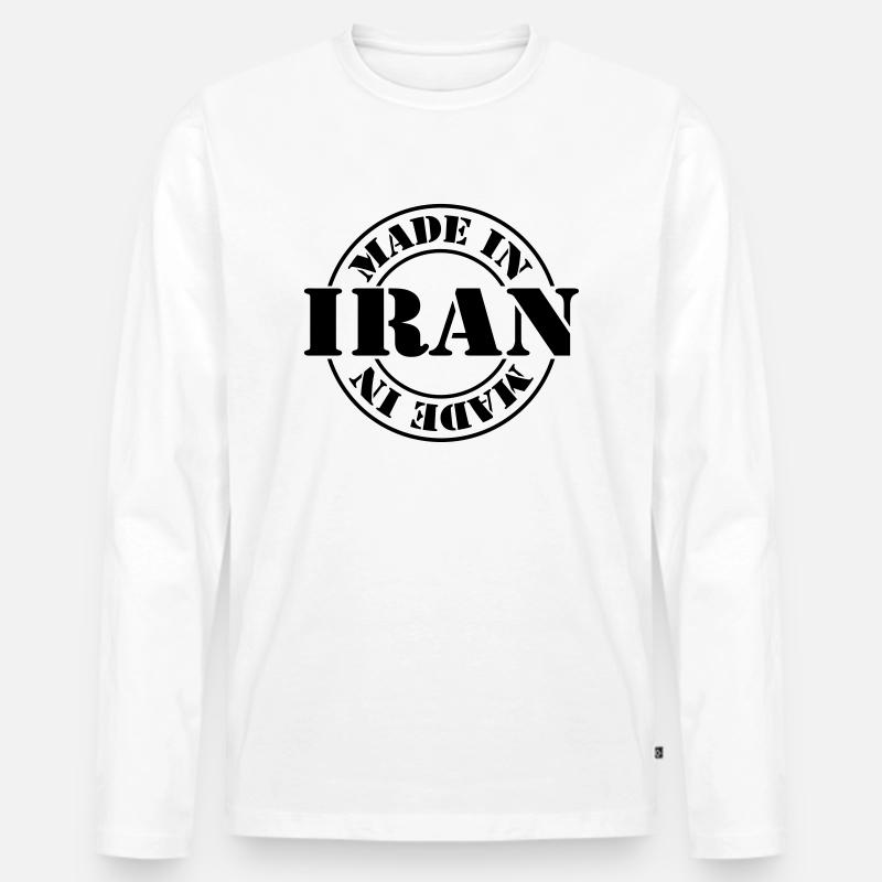made in iran m1k2 - Männer Premium Bio Langarmshirt - Weiß