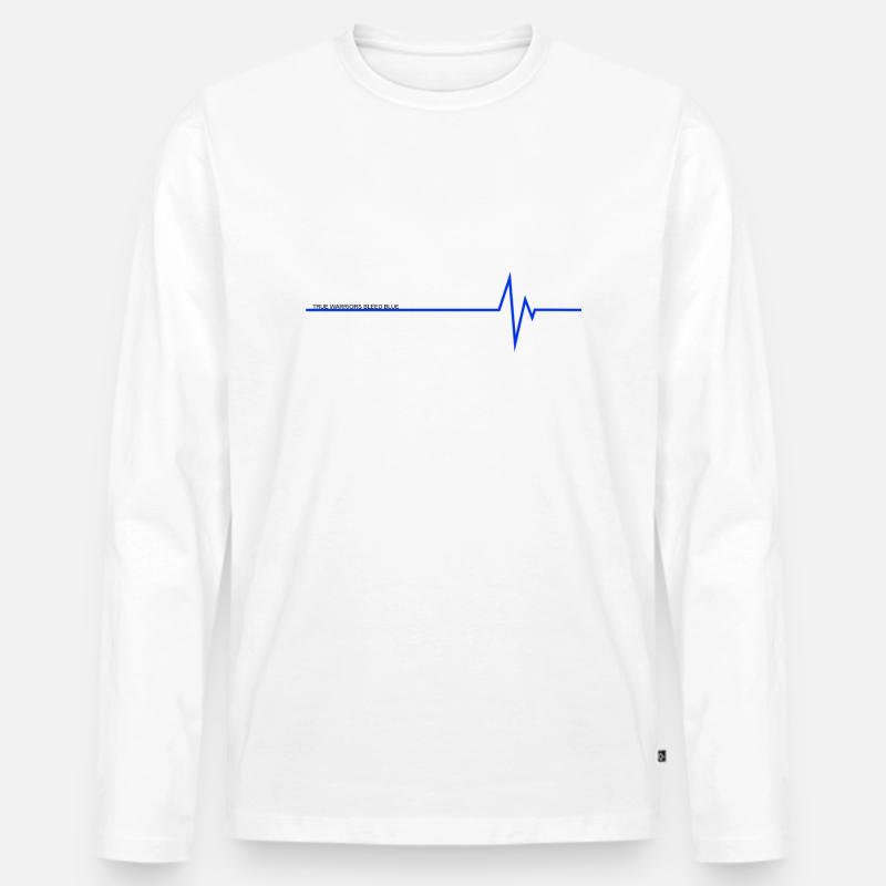 True Warriors schwarz - Männer Premium Bio Langarmshirt - Weiß