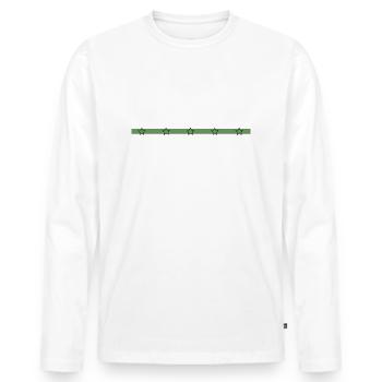 cool logging lumberjackwoodworking - Männer Premium Bio Langarmshirt - Weiß - Vorne - Nico (187cm)