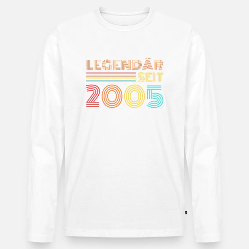LEGENDÄR seit 2005 - Männer Premium Bio Langarmshirt - Weiß