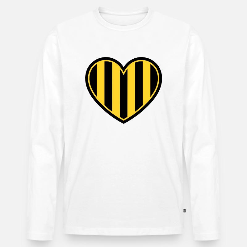 Nagetierherz - Männer Premium Bio Langarmshirt - Weiß