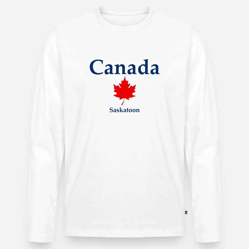 Saskatoon - Saskatchewan - Canada - Kanada - Männer Premium Bio Langarmshirt - Weiß
