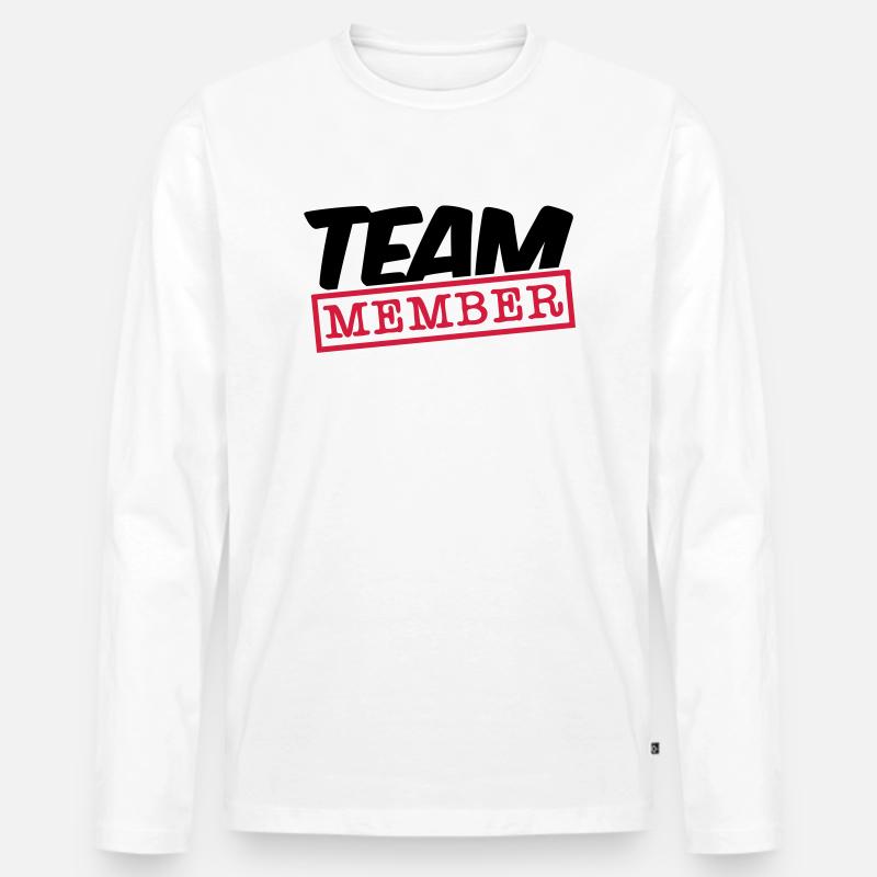 team_member_desn_ts2 - Männer Premium Bio Langarmshirt - Weiß