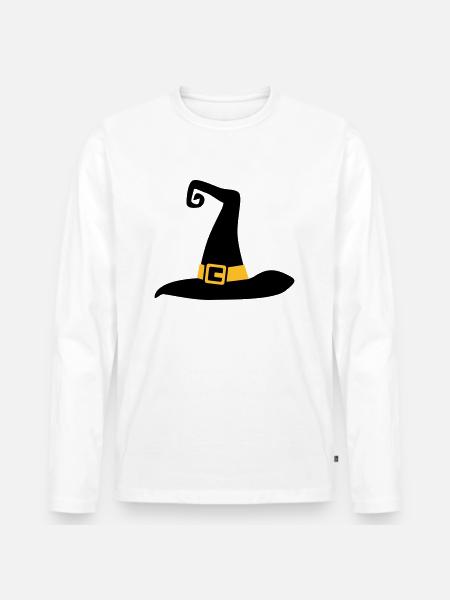 Hut - Männer Premium Bio Langarmshirt - Weiß