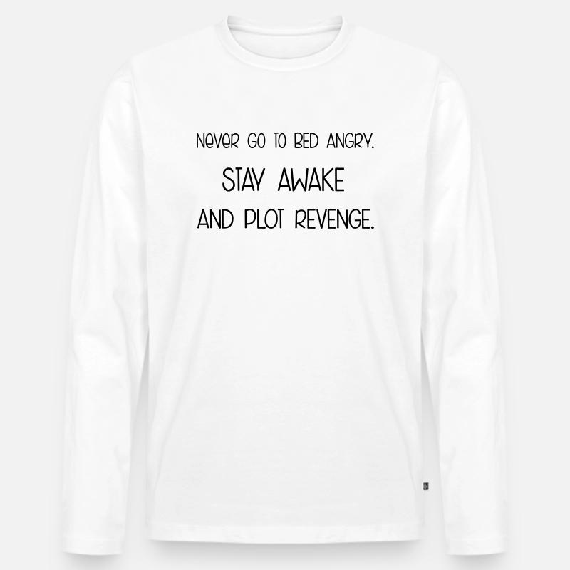 Plot Revenge - Männer Premium Bio Langarmshirt - Weiß