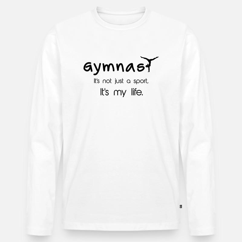 Gymnastic - Männer Premium Bio Langarmshirt - Weiß