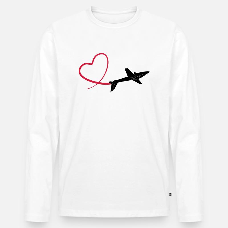 Kunstflug aerobatic Fox Geschenk - Männer Premium Bio Langarmshirt - Weiß