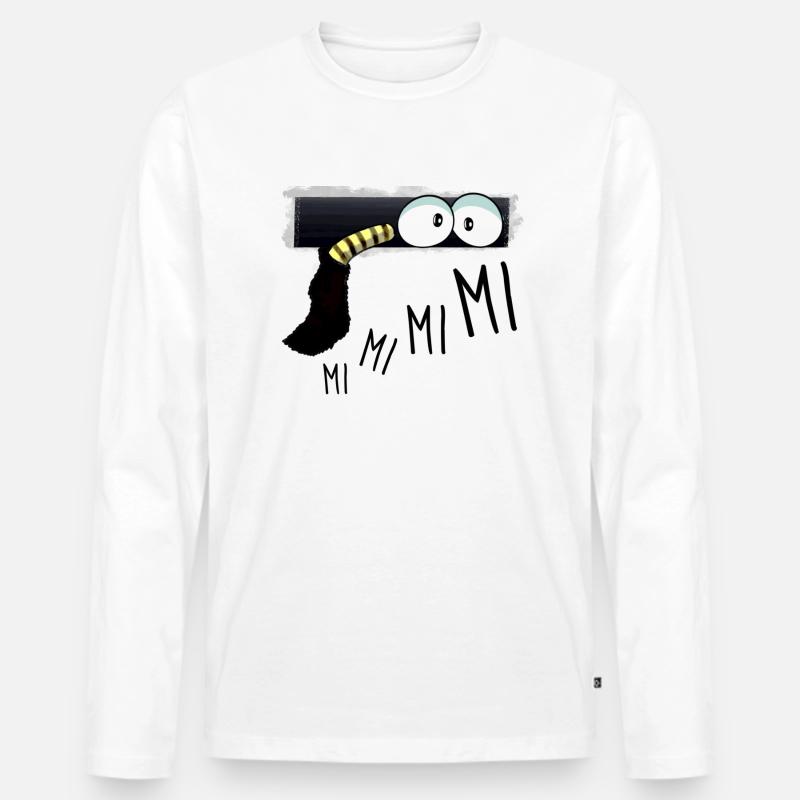 Spinne - Männer Premium Bio Langarmshirt - Weiß