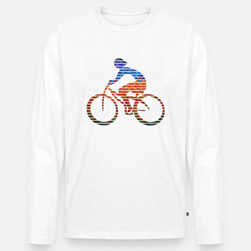 Radfahrer - Männer Premium Bio Langarmshirt - Weiß