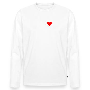 iloveclayshooting1 white - T-shirt manches longues Premium bio Homme - blanc - Devant - Nico (187cm)