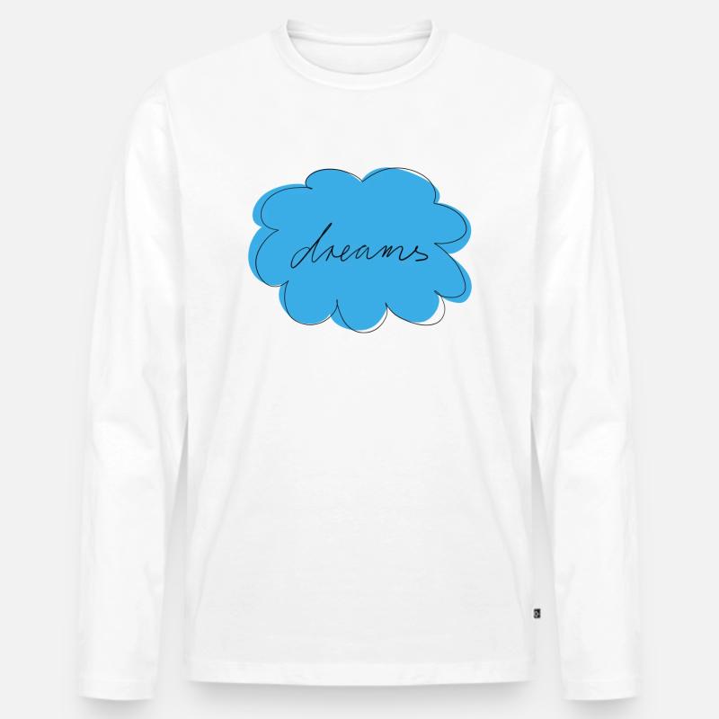 Dreams - Männer Premium Bio Langarmshirt - Weiß