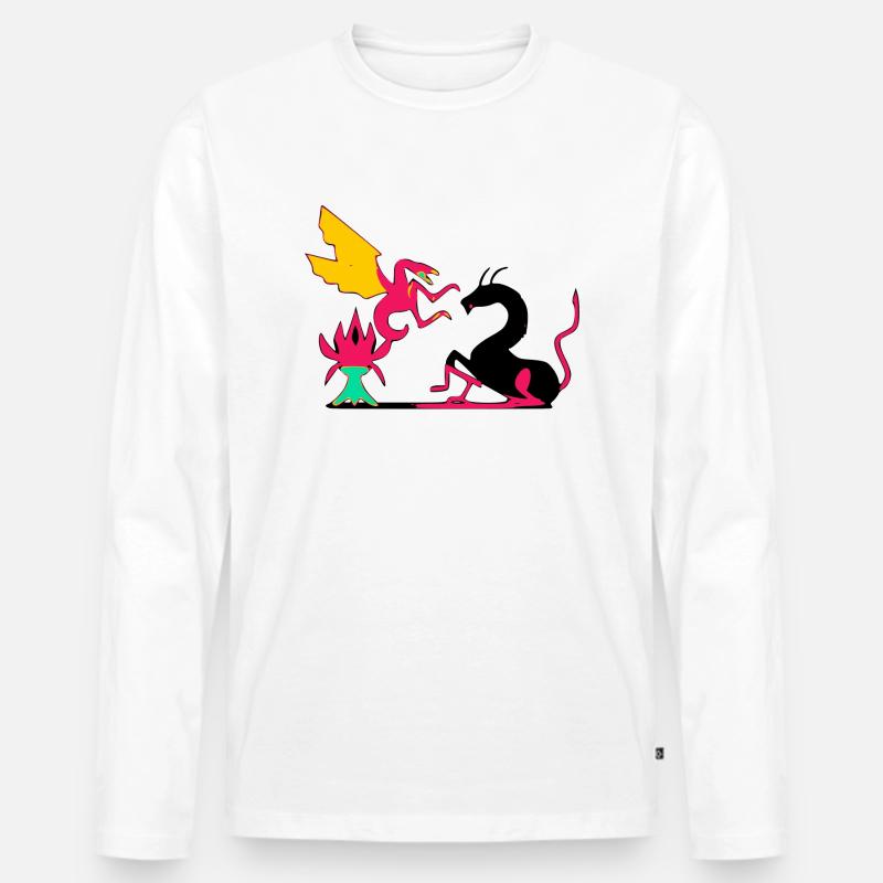 Der Kampf - Männer Premium Bio Langarmshirt - Weiß