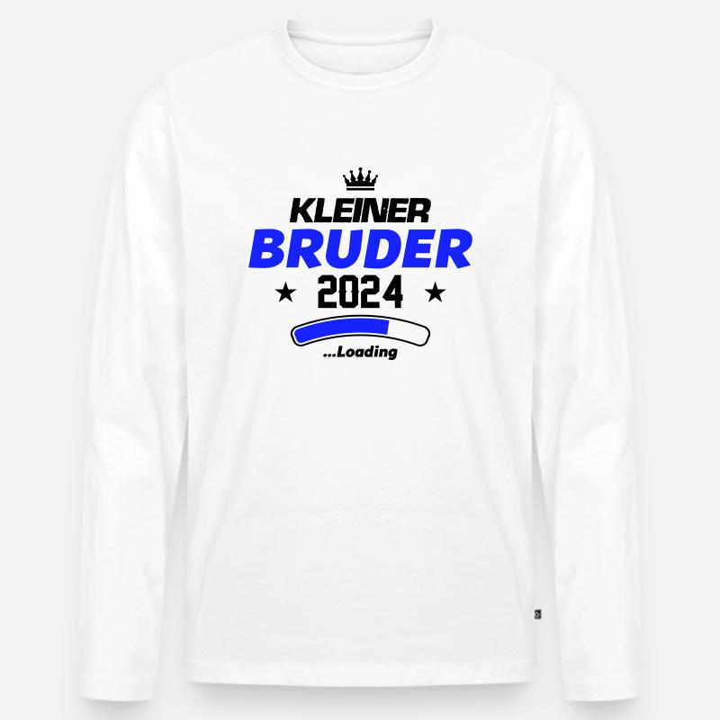 kleiner bruder 2024 loading - Männer Premium Bio Langarmshirt - Weiß