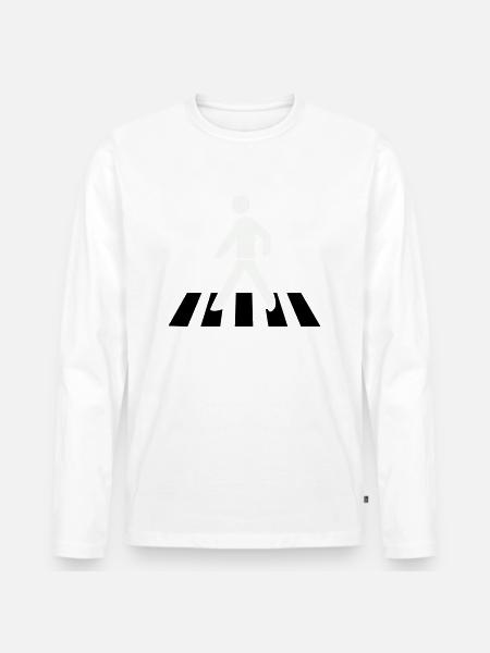 Crossing the zebra crossing - Men's Premium Organic Long Sleeve Shirt - white