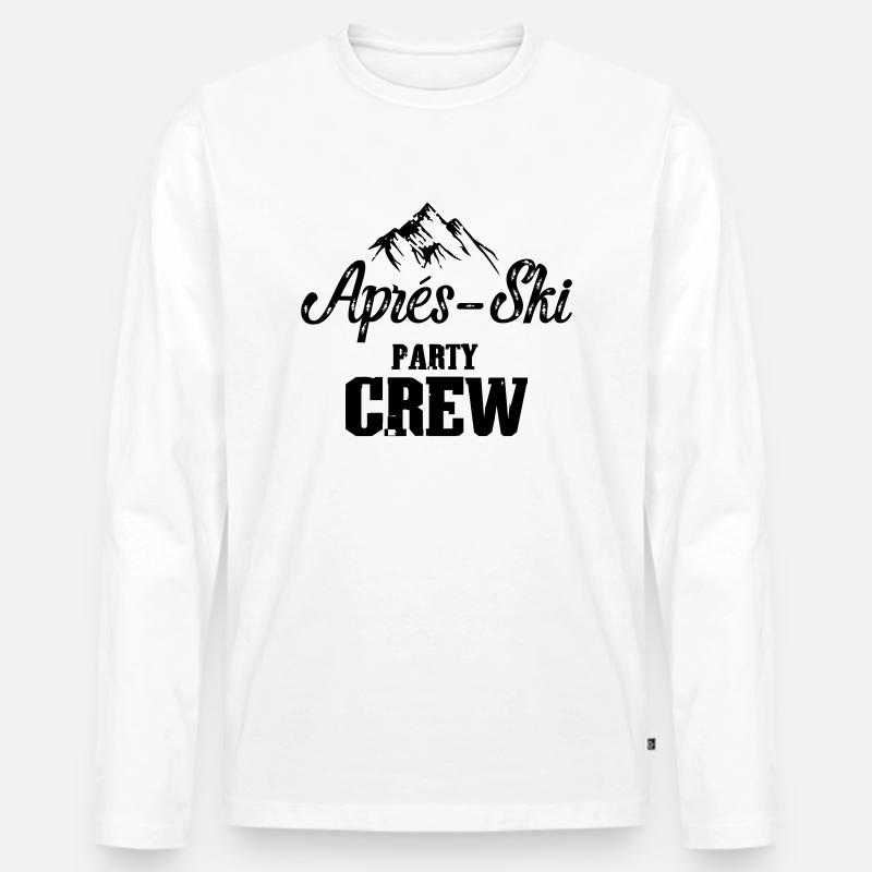 Apres Ski Party Crew - Männer Premium Bio Langarmshirt - Weiß