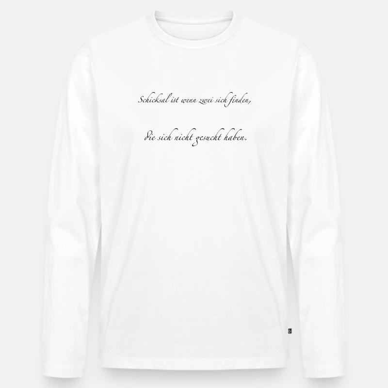 Schicksal - Männer Premium Bio Langarmshirt - Weiß