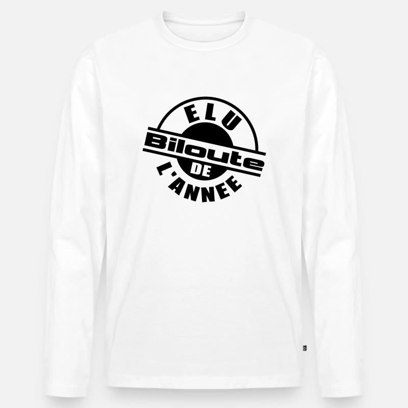 elu_biloute - Männer Premium Bio Langarmshirt - Weiß