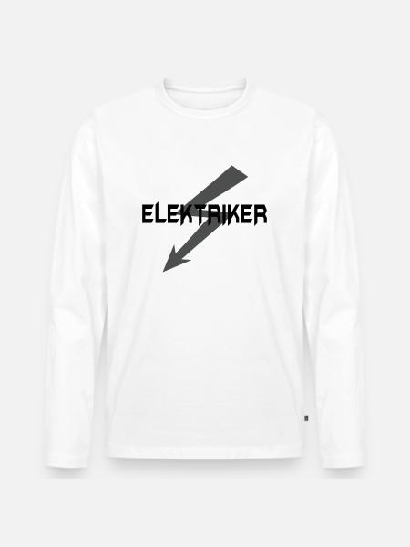 Elektriker - Männer Premium Bio Langarmshirt - Weiß