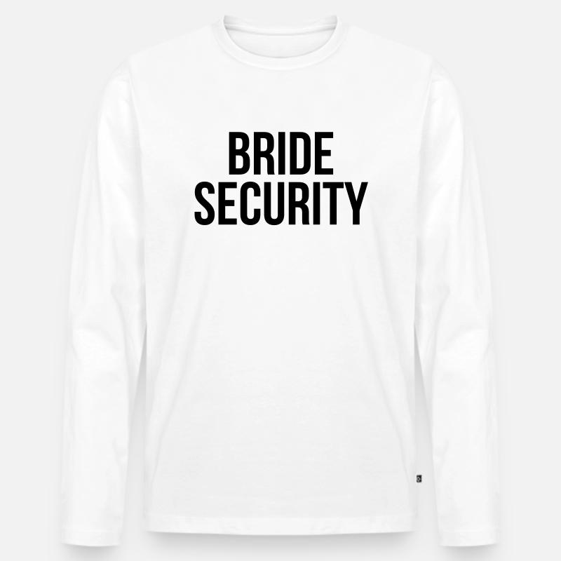 Bride security - Männer Premium Bio Langarmshirt - Weiß