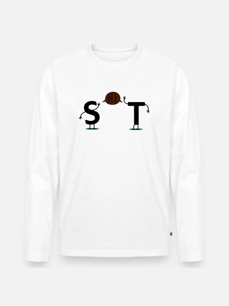 shit - Men's Premium Organic Long Sleeve Shirt - white