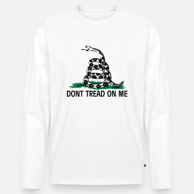 Gadsden Flag - Männer Premium Bio Langarmshirt - Weiß