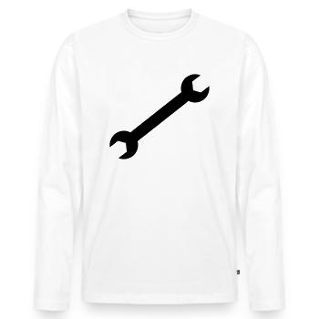 Screw wrench - Men's Premium Organic Long Sleeve Shirt - white - Front - Nico (187cm)