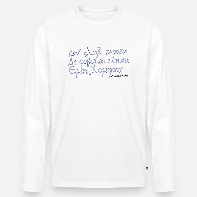 Ich bin frei! - Männer Premium Bio Langarmshirt - Weiß