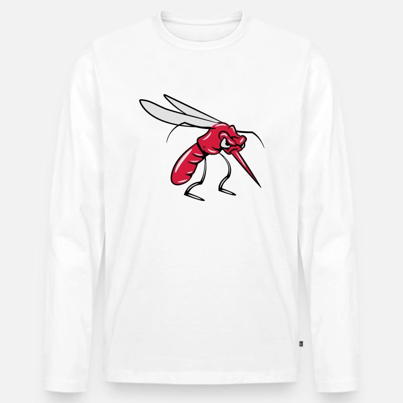 Mücke agro mosquito - Männer Premium Bio Langarmshirt - Weiß