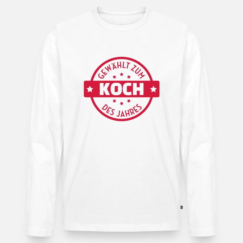 Koch / Kochen / Cooking / Chef - Männer Premium Bio Langarmshirt - Weiß