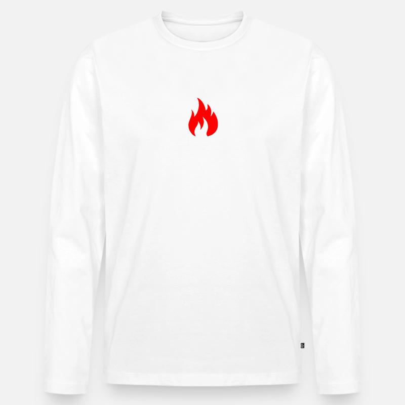 grillen - Männer Premium Bio Langarmshirt - Weiß