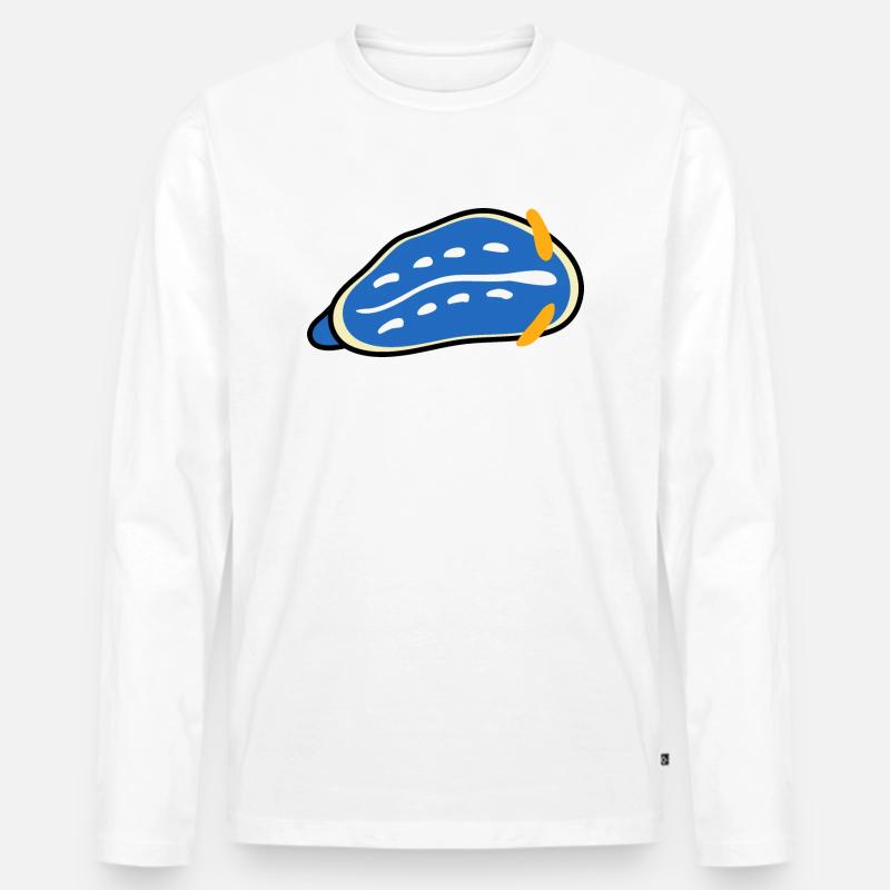 bunte meerestiere nacktschnecke - Männer Premium Bio Langarmshirt - Weiß