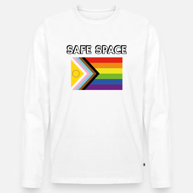 Inklusive Stolz - Männer Premium Bio Langarmshirt - Weiß