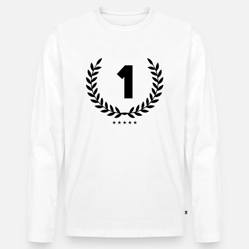 kranz 1 - Männer Premium Bio Langarmshirt - Weiß