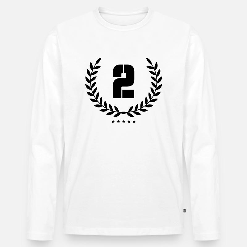 kranz 2 - Männer Premium Bio Langarmshirt - Weiß