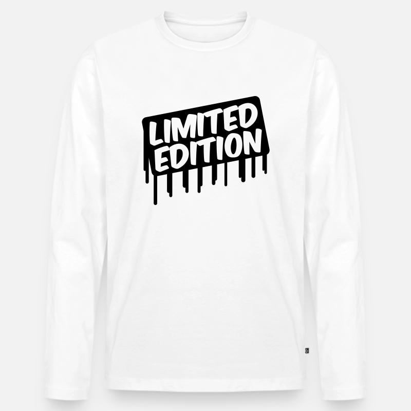 Limited Edition - Männer Premium Bio Langarmshirt - Weiß