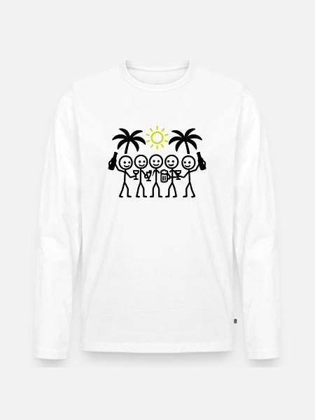 Holiday Team Party - Men's Premium Organic Long Sleeve Shirt - white