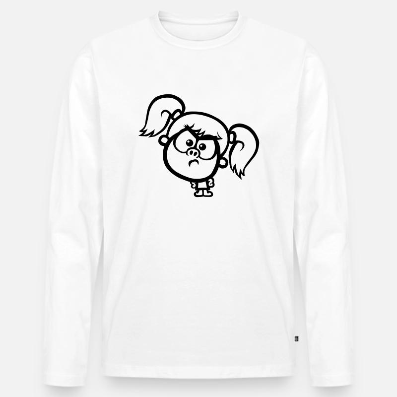 Wütend Stacey - Männer Premium Bio Langarmshirt - Weiß