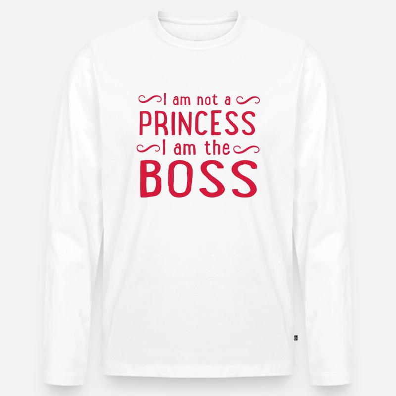 Boss - Männer Premium Bio Langarmshirt - Weiß