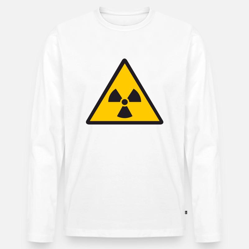 nuklear - Männer Premium Bio Langarmshirt - Weiß